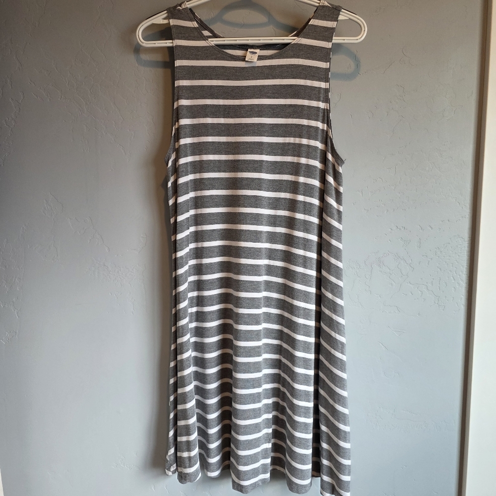 Striped Gray and White Women's Skirt